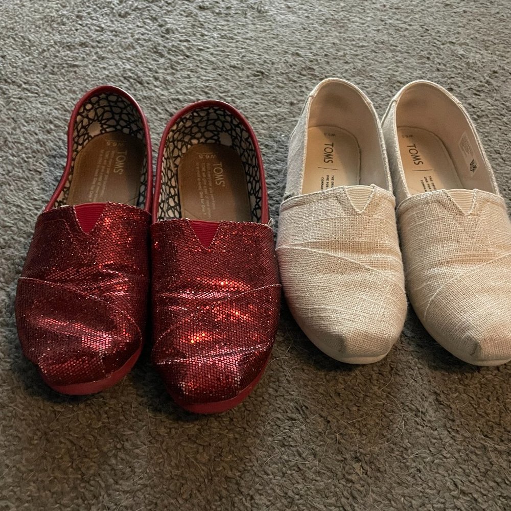 Tom Shoes and Adias athletic shoes